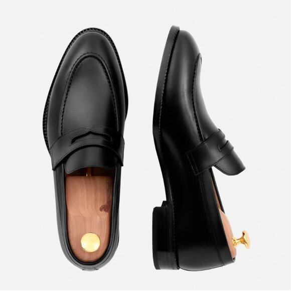 NIB - Beckett Simonon Men's Cohen Penny Loafers, Black - Size 11 - Picture 1 of 13
